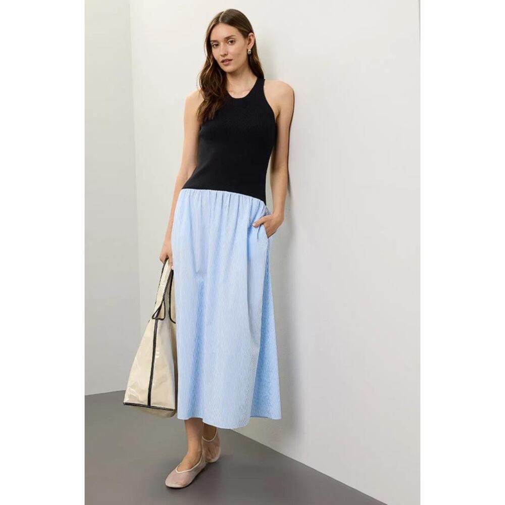 NAADAM Women's Cotton Cashmere Mixed Media Dress